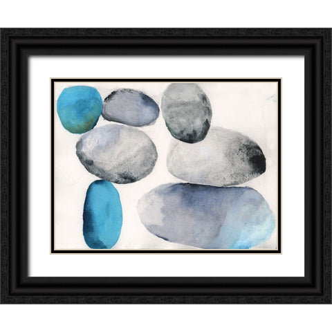 Stones II Black Ornate Wood Framed Art Print with Double Matting by Oppenheimer, Michelle