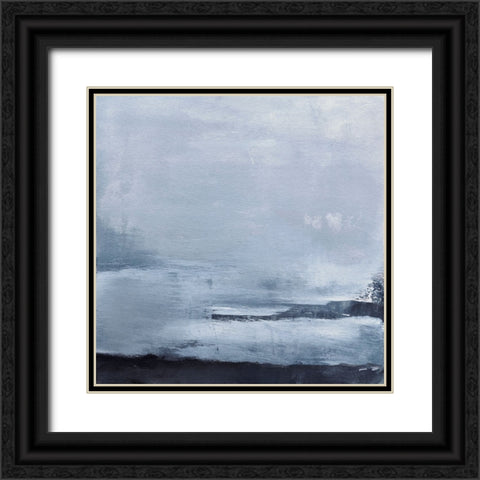 Denim Horizon I Black Ornate Wood Framed Art Print with Double Matting by Oppenheimer, Michelle