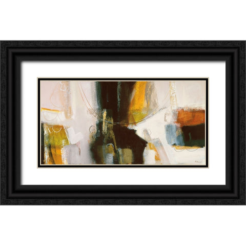 Espressioni Black Ornate Wood Framed Art Print with Double Matting by Piovan, Maurizio