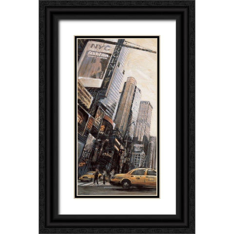 Times Square I Black Ornate Wood Framed Art Print with Double Matting by Daniels, Matthew