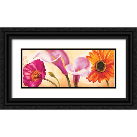 Danse de fleurs II Black Ornate Wood Framed Art Print with Double Matting by Viollet, Pierre