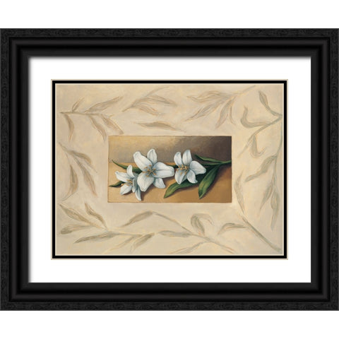 Flores I Black Ornate Wood Framed Art Print with Double Matting by Tamaris, Raul