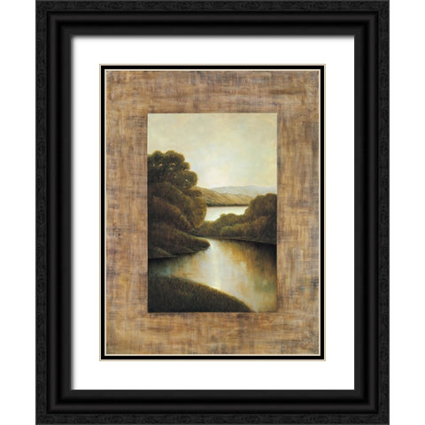 Morning light II Black Ornate Wood Framed Art Print with Double Matting by Blanco, Samuel