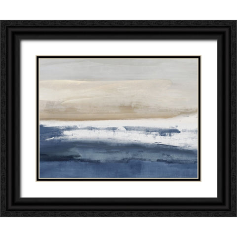 Vista Blue Black Ornate Wood Framed Art Print with Double Matting by Messina, Jake