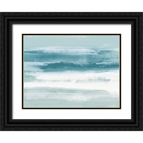 Aqua Passage I Black Ornate Wood Framed Art Print with Double Matting by Messina, Jake