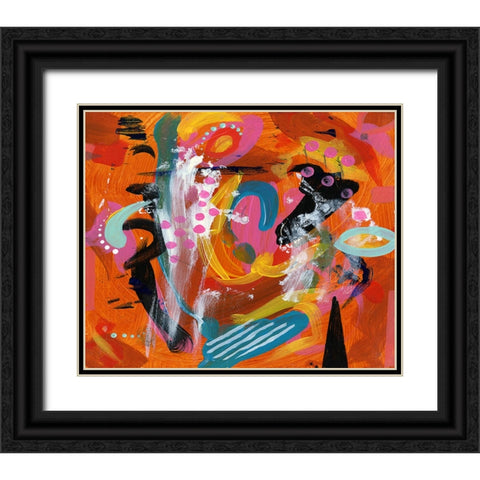 Jazz Funk Black Ornate Wood Framed Art Print with Double Matting by Stevenett, Diane