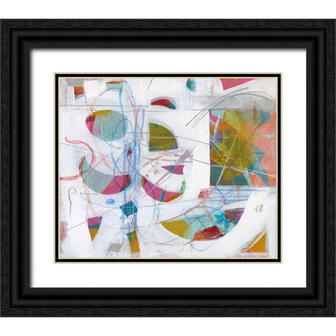 Ocean Fragments Black Ornate Wood Framed Art Print with Double Matting by Stevenett, Diane