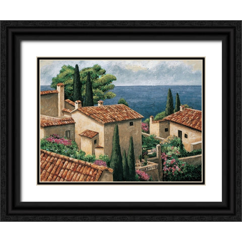Del Mar Vista Black Ornate Wood Framed Art Print with Double Matting by Young, Thomas
