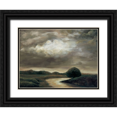 Light on the Water II Black Ornate Wood Framed Art Print with Double Matting by Mitchell, Todd