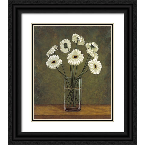 Vase de marguerite Black Ornate Wood Framed Art Print with Double Matting by Huntington, Virginia