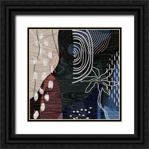 Abstract 255 Black Ornate Wood Framed Art Print with Double Matting by Bolokofsky, Ronald