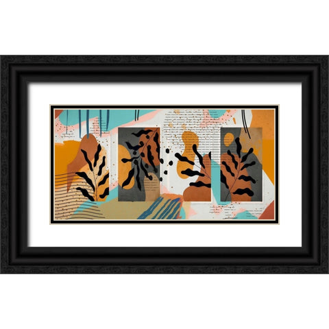 Abstract Garden Silhouette 75 Black Ornate Wood Framed Art Print with Double Matting by Bolokofsky, Ronald