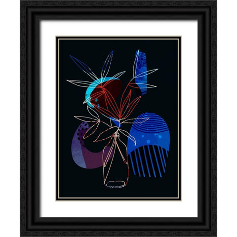 Abstract Plant 833 Black Ornate Wood Framed Art Print with Double Matting by Bolokofsky, Ronald