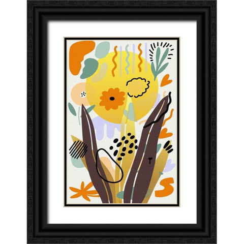 Botanical Sunshine 692 Black Ornate Wood Framed Art Print with Double Matting by Bolokofsky, Ronald