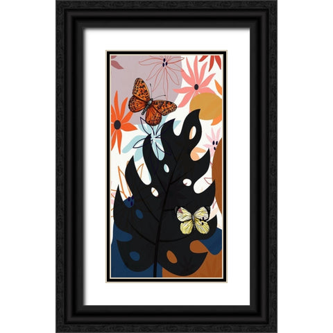 Butterfly Garden 465 Black Ornate Wood Framed Art Print with Double Matting by Bolokofsky, Ronald