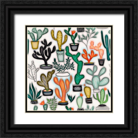 Cacti Corner 789 Black Ornate Wood Framed Art Print with Double Matting by Bolokofsky, Ronald