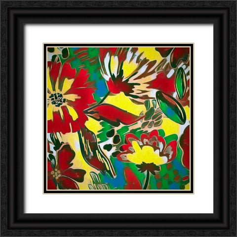 Flower Garden 330 Black Ornate Wood Framed Art Print with Double Matting by Bolokofsky, Ronald