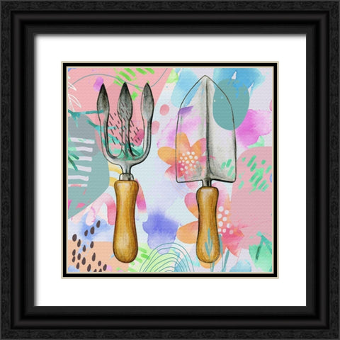 Garden Tools 657 Black Ornate Wood Framed Art Print with Double Matting by Bolokofsky, Ronald