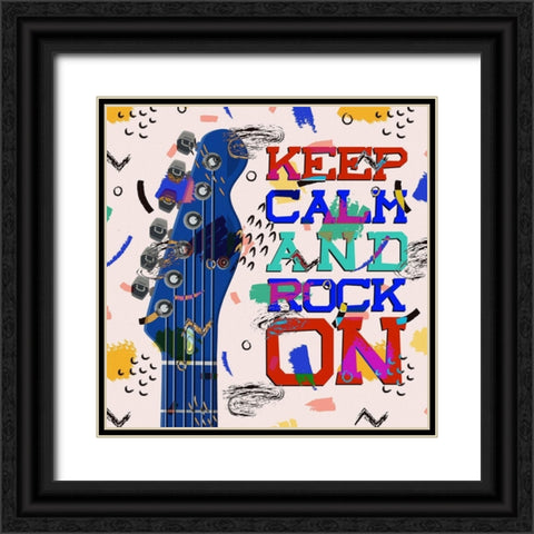 Keep Calm Black Ornate Wood Framed Art Print with Double Matting by Bolokofsky, Ronald