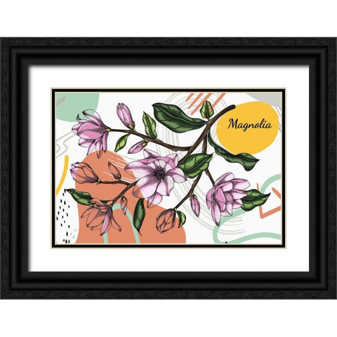 Magnolia 713 Black Ornate Wood Framed Art Print with Double Matting by Bolokofsky, Ronald