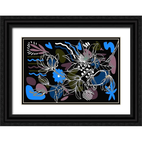 Magnolia Branch 236 Black Ornate Wood Framed Art Print with Double Matting by Bolokofsky, Ronald