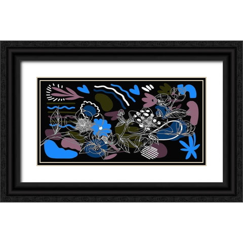 Magnolia Branch 270 Black Ornate Wood Framed Art Print with Double Matting by Bolokofsky, Ronald