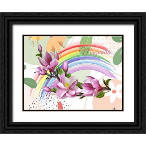 Magnolia Rainbow 282 Black Ornate Wood Framed Art Print with Double Matting by Bolokofsky, Ronald