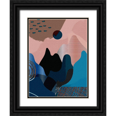 Mid Century Landscape 480 Black Ornate Wood Framed Art Print with Double Matting by Bolokofsky, Ronald