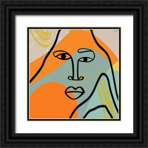 Mid Century Man 95 Black Ornate Wood Framed Art Print with Double Matting by Bolokofsky, Ronald