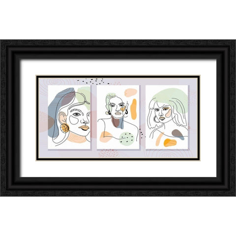 Mid Century Women 128 Black Ornate Wood Framed Art Print with Double Matting by Bolokofsky, Ronald