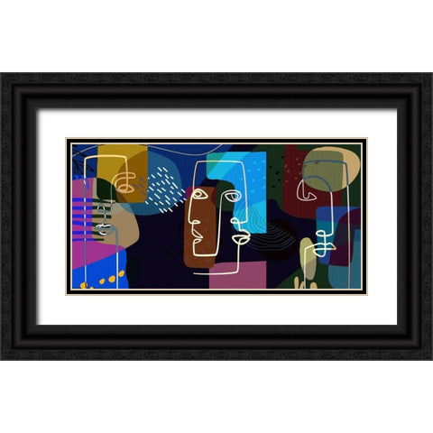 Modern Man 34 Black Ornate Wood Framed Art Print with Double Matting by Bolokofsky, Ronald