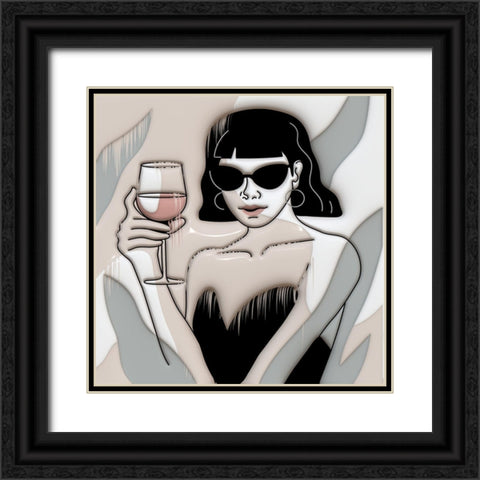 Modern Woman 421B Black Ornate Wood Framed Art Print with Double Matting by Bolokofsky, Ronald
