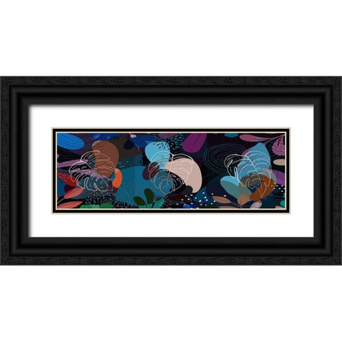 Tropical Leaves 29 Black Ornate Wood Framed Art Print with Double Matting by Bolokofsky, Ronald