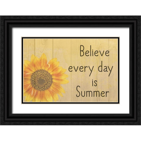 Sunflower Black Ornate Wood Framed Art Print with Double Matting by Phillip, Jamie