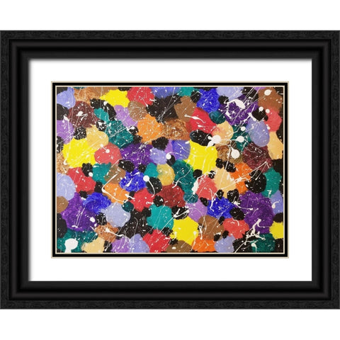 Drip Drop Color Pop Black Ornate Wood Framed Art Print with Double Matting by Phillip, Jamie