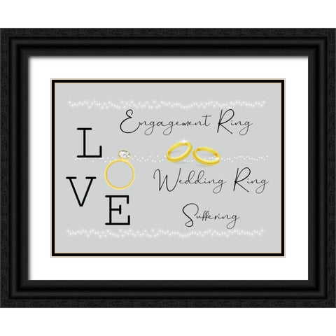 Crazy Love Black Ornate Wood Framed Art Print with Double Matting by Phillip, Jamie