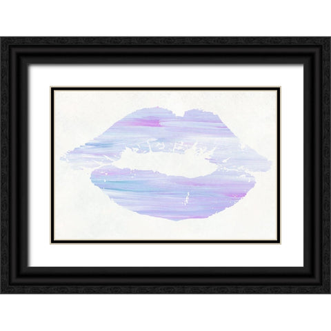 Cotton Candy Lips 2 Black Ornate Wood Framed Art Print with Double Matting by Phillip, Jamie