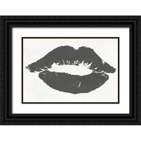 Cotton Candy Lips 3 Black Ornate Wood Framed Art Print with Double Matting by Phillip, Jamie