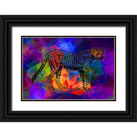Big Cat 2 Black Ornate Wood Framed Art Print with Double Matting by Phillip, Jamie