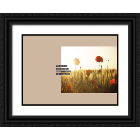 Glory To God Black Ornate Wood Framed Art Print with Double Matting by Phillip, Jamie