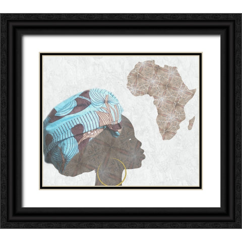Mama Africa Black Ornate Wood Framed Art Print with Double Matting by Phillip, Jamie