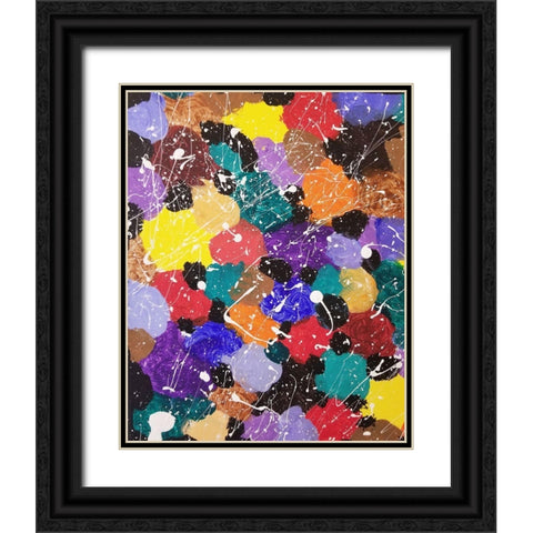 Drip Drop Color Pop 2 Black Ornate Wood Framed Art Print with Double Matting by Phillip, Jamie