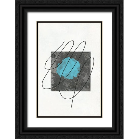 Lined Abstract 2 Black Ornate Wood Framed Art Print with Double Matting by Phillip, Jamie