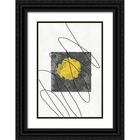 Lined Abstract 3 Black Ornate Wood Framed Art Print with Double Matting by Phillip, Jamie