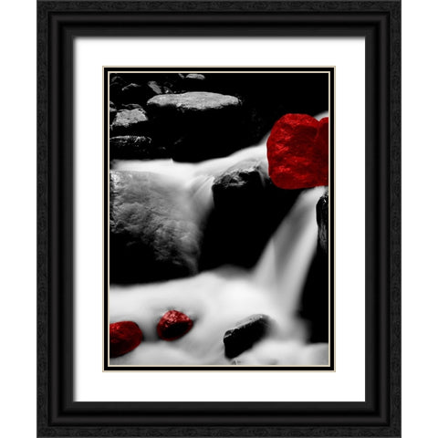 Red Rocks River 1 Black Ornate Wood Framed Art Print with Double Matting by Phillip, Jamie