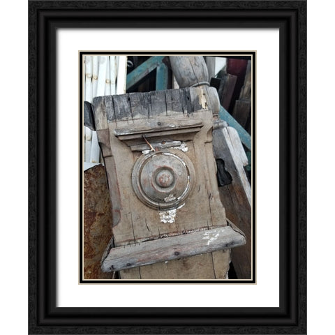 Vintage Wood Black Ornate Wood Framed Art Print with Double Matting by Phillip, Jamie