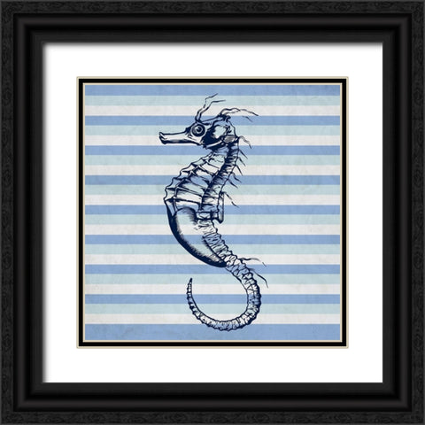 Seahorse 2 Black Ornate Wood Framed Art Print with Double Matting by Phillip, Jamie