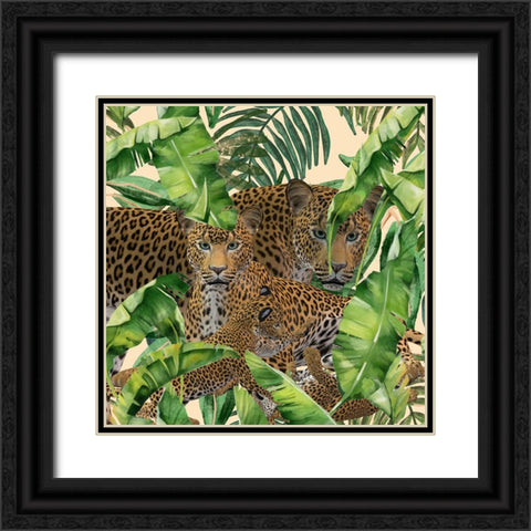 Friendly Jungle 3 Black Ornate Wood Framed Art Print with Double Matting by Phillip, Jamie