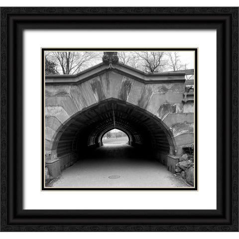 Prospect Tunnel Black Black Ornate Wood Framed Art Print with Double Matting by Phillip, Jamie