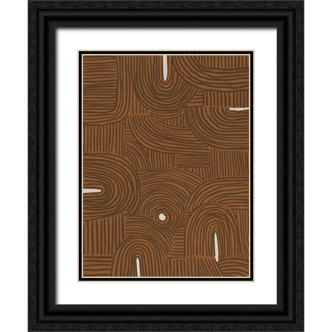 Pathways Black Ornate Wood Framed Art Print with Double Matting by Urban Road